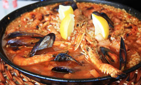 A seafood paella